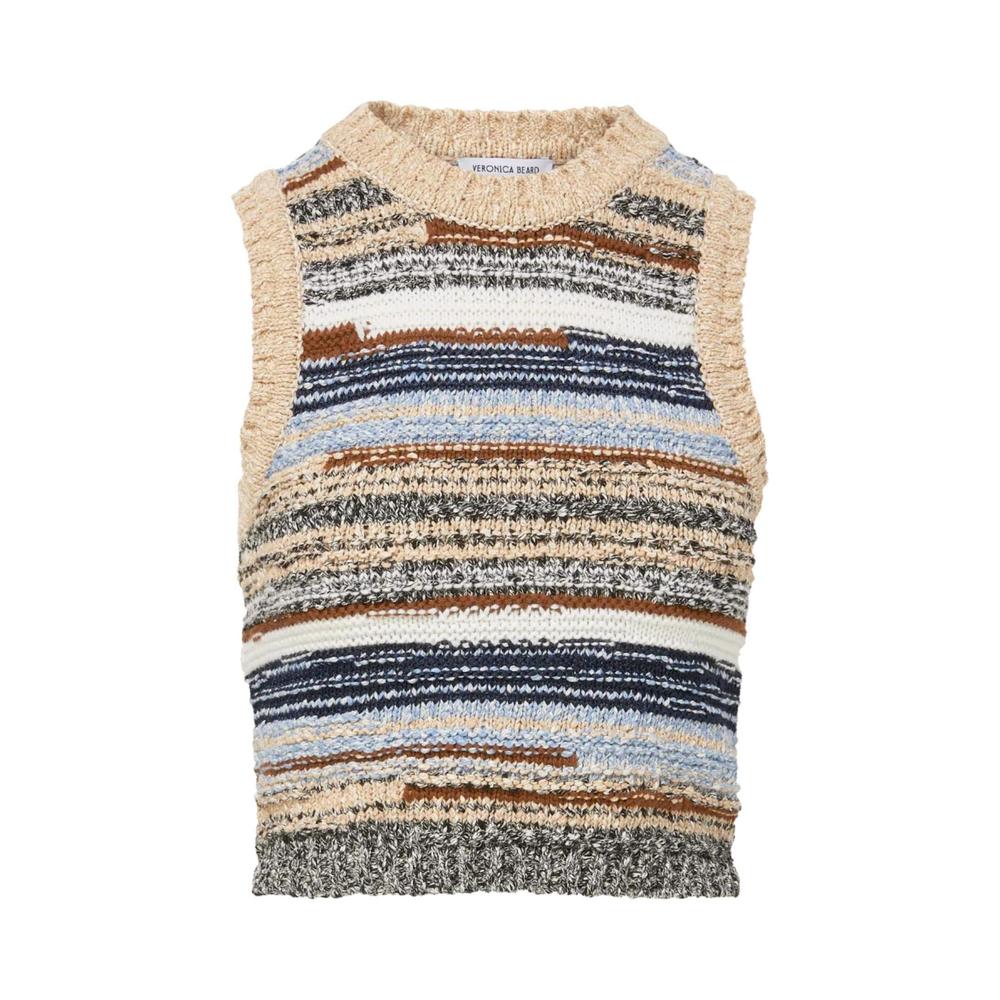 NEW VERONICA BEARD cropped jerrel knit tank in multi - Picture 3 of 6